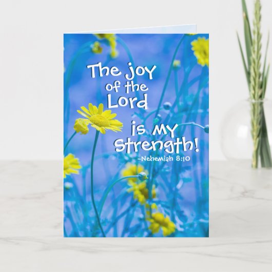 主の喜びは私の力であるネヘミヤ8:10 カード (正面)
