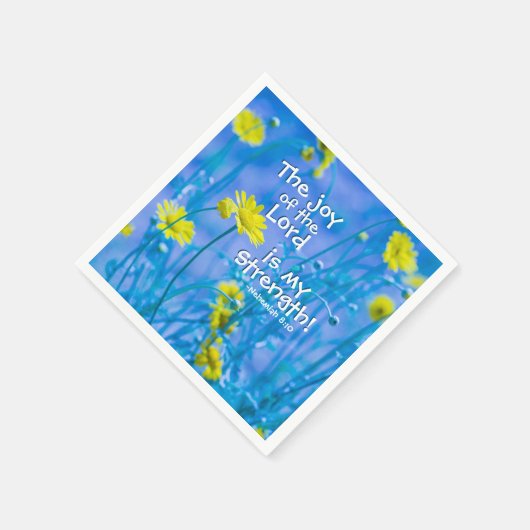 主の喜びは私の力であるネヘミヤ8:10 スタンダードカクテルナプキン (角)