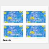 主の喜びは私の力であるネヘミヤ8:10 長方形シール (シート)