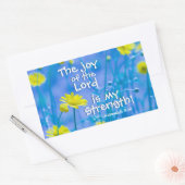 主の喜びは私の力であるネヘミヤ8:10 長方形シール (封筒)