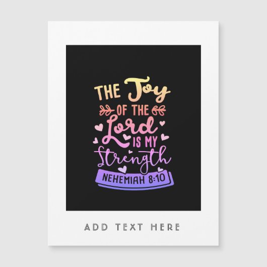 主の喜びは私の力であるパーソナライズされた (正面)
