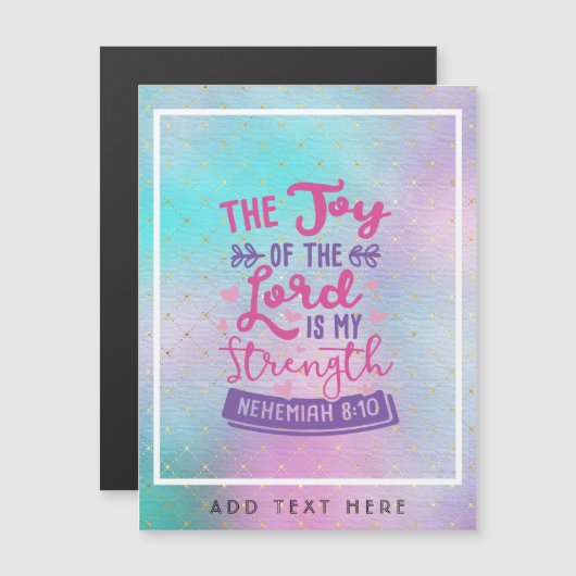 主の喜びは私の力であるパーソナライズされた (正面/裏面)