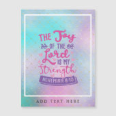 主の喜びは私の力であるパーソナライズされた (正面)