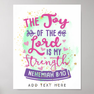 主の喜びは私の力であるパーソナライズされた ポスター