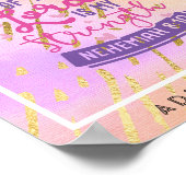 主の喜びは私の力であるパーソナライズされた ポスター (角)