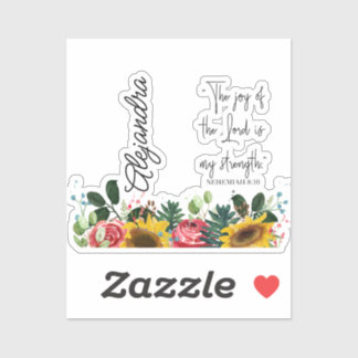 主の喜びは私の力である。タンブラー シール