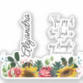 主の喜びは私の力である。タンブラー シール (正面)