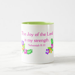 主の喜びは私の力である ツートーンマグカップ