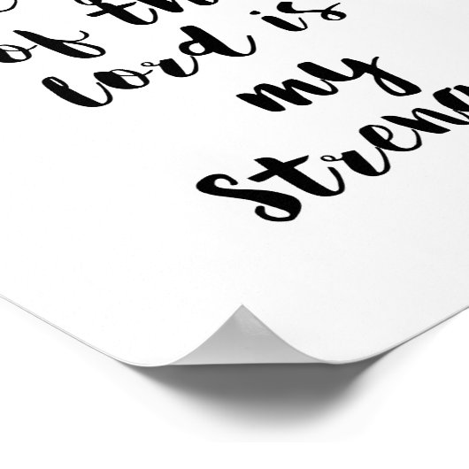 主の喜びは私の強いキリスト教のプリント ポスター (角)