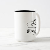 主の喜びをあります私の強さが襲って下さい ツートーンマグカップ (正面右)