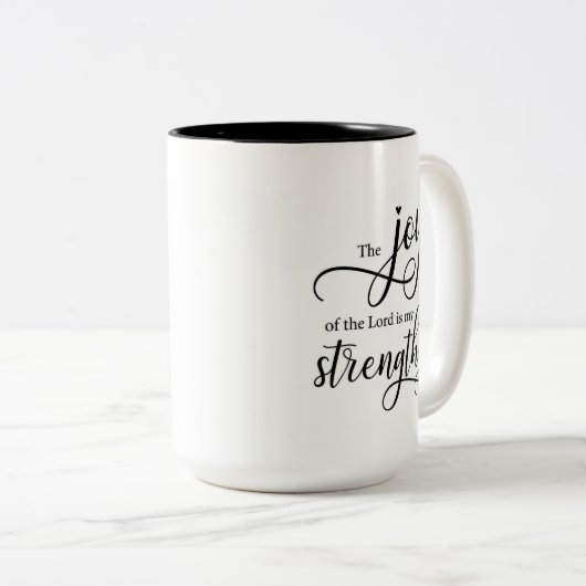 主の喜びをあります私の強さが襲って下さい ツートーンマグカップ (正面右)