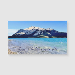 主の喜びを感じる山の湖の風景 励みになるマグネット