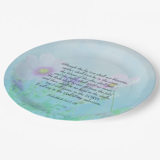 主の喜び – ハバクク3:17,18 ペーパープレート (アングル)