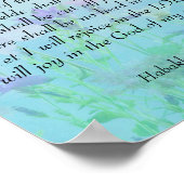 主の喜び – ハバクク3:17,18 ポスター (角)