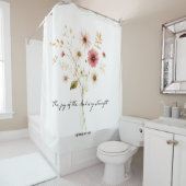 主の喜び ミニマリスト 花柄 シャワーカーテン (インサイチュ)
