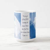 主の天使がエンカのまわりにンプ，詩篇34:7 マグカップ (中央)