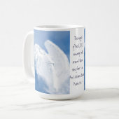 主の天使がエンカのまわりにンプ，詩篇34:7 マグカップ (正面左)