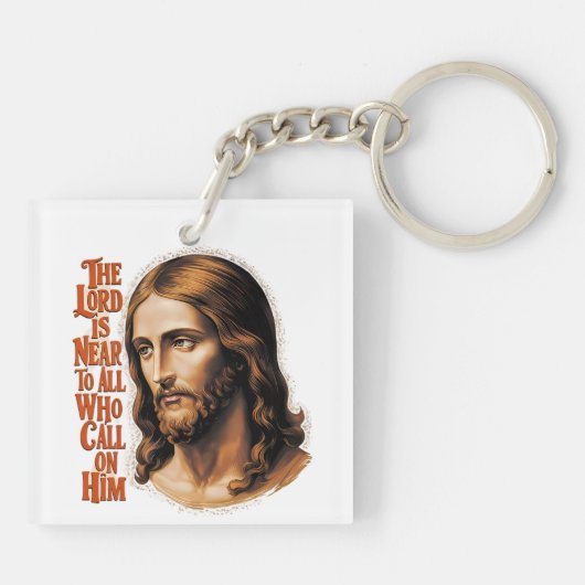 主の存在:イエスは呼びかけたすべての人に反応する キーホルダー (裏面)