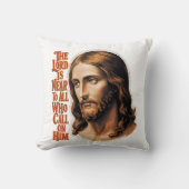 主の存在:イエスは呼びかけたすべての人に反応する クッション (正面)