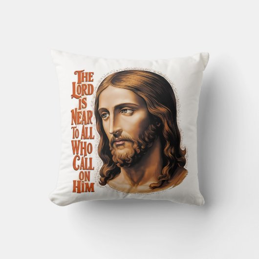 主の存在:イエスは呼びかけたすべての人に反応する クッション (正面)