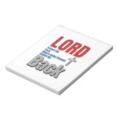 主の守りによるキリスト教信仰Tシャツデザイン_1 ノートパッド (回転)