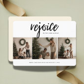 主の宗教的なクリスマスで喜ぶ3写真 シーズンカード