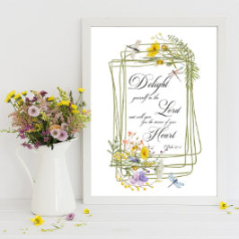 主の山花のフレームで自分自身を楽しむ ポスター