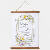 主の山花のフレームで自分自身を楽しむ 吊り下げ型タペストリー (正面)