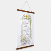 主の山花のフレームで自分自身を楽しむ 吊り下げ型タペストリー (傾斜あり)