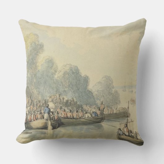 主の後の6月20日のサウサンプトンの乗船 クッション (正面)