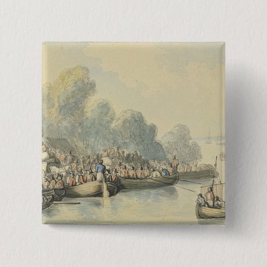 主の後の6月20日のサウサンプトンの乗船 缶バッジ (正面)