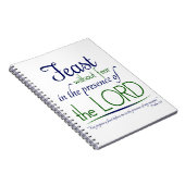 「主の御前で恐れなく饗宴」 ノートブック (右側)