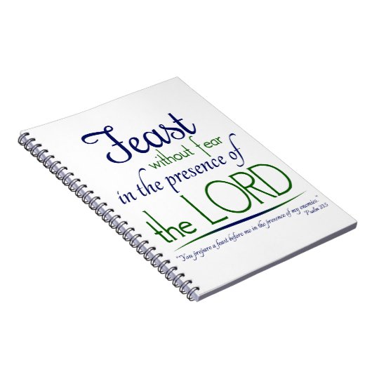 「主の御前で恐れなく饗宴」 ノートブック (右側)