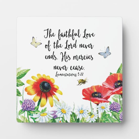 主の忠実な愛は終わらない フォトプラーク (正面)