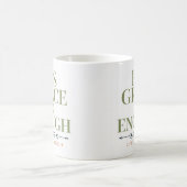 主の恵みで十分です キリスト教の励ましの引用句 コーヒーマグカップ (中央)