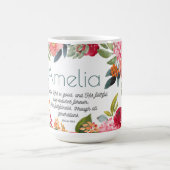 主の愛は明るいフローラ名マグに耐える コーヒーマグカップ (中央)