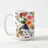 主の愛は詩篇の明るいフローラマグに耐える コーヒーマグカップ (左)