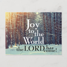 主の持つ世界への喜びクリスマス来。 シーズンポストカード