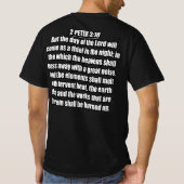 主の日 盗人が夜に来るように ペトロの第二の手紙 3:10 Tシャツ (裏面)