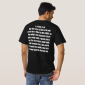 主の日 盗人が夜に来るように ペトロの第二の手紙 3:10 Tシャツ (裏面フル)