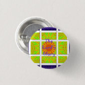 主の栄光の幾何学:よくはしゃぐクリエイティブ 缶バッジ (正面&裏面)