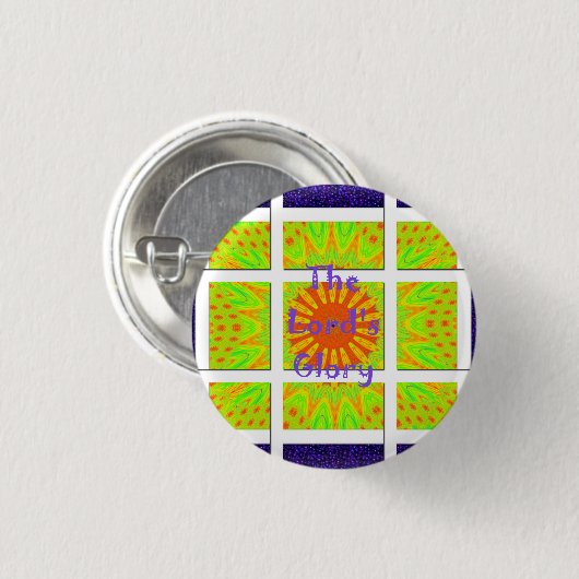 主の栄光の幾何学:よくはしゃぐクリエイティブ 缶バッジ (正面&裏面)