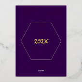 主の栄光　ルカの福音書２章１４節　黄金と紫 箔シーズンカード (裏面)