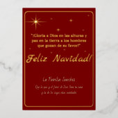 主の栄光　ルカの福音書2:14より 箔シーズンカード (正面)