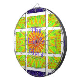 主の栄光:美しい素晴らしいカラフルアート ダーツボード (正面右)