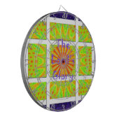 主の栄光:美しい素晴らしいカラフルアート ダーツボード (正面左)