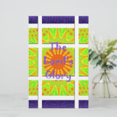 主の栄光:美しい素晴らしいカラフルアート 便箋 (スタンド正面)