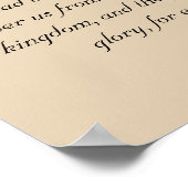 主の祈りの言葉であるFramed Bible Verse Artwork ポスター (角)