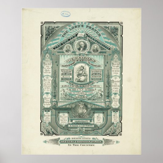 主の祈りの言葉と十戒 ポスター (正面)