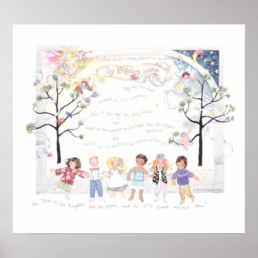 主の祈りの言葉のポスタープリント ポスター (正面)